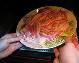 豚バラ肉＆白菜のレンジ蒸し♪ポン酢でー作り方3写真