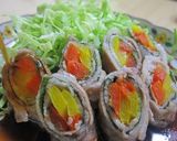 ポン酢で(´∀｀*)パプリカの豚しそ巻き作り方9写真