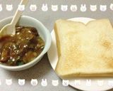 残った麻婆茄子は食パンにのせて♪♫作り方1写真