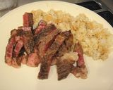 和風ステーキ丼☆ガーリックライス作り方4写真