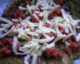 残りカレーで簡単！餅もち♪カレーご飯ピザ作り方5写真