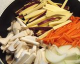 彩野菜のレモン塩昆布きんぴら作り方2写真
