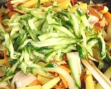 彩野菜のレモン塩昆布きんぴら作り方5写真