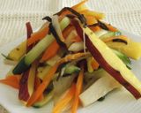 彩野菜のレモン塩昆布きんぴら作り方6写真