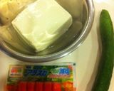 簡単♬さっぱり豆腐ときゅうりのサラダ作り方1写真