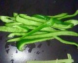 ひき肉deチンジャオロース風炒め物作り方1写真