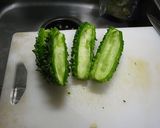 ゴーヤのオリーブオイル煮作り方2写真