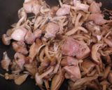 きのこ、たっぷり月見そば・鶏肉入り作り方7写真
