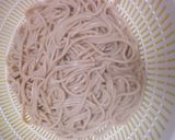 きのこ、たっぷり月見そば・鶏肉入り作り方9写真