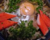 きのこ、たっぷり月見そば・鶏肉入り作り方15写真