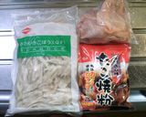 材料3つだけの鶏ごぼうかき揚げ☆作り方1写真