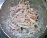 材料3つだけの鶏ごぼうかき揚げ☆作り方2写真