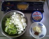 ツナと白菜のスパゲティー作り方1写真