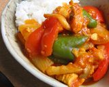 塩麹ｄｅパプリカとチキンのトマトカレー作り方6写真