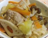 秋だから〜さつまいも入り炊き込みご飯作り方9写真