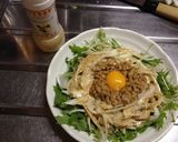 ☆水菜がおいしい☆ 納豆お月見サラダ♪作り方6写真