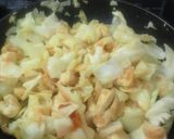 ＊キャベツと鶏肉の明太子醤油炒め＊作り方3写真