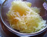 金糸瓜（そうめん南瓜）と牛肉の甘辛炒め作り方3写真