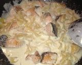 秋鮭のクリームパスタ作り方7写真