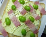キャベツ・ベーコン・枝豆のトースト作り方5写真