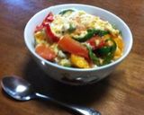 ピーマンとトマト簡単丼♪作り方6写真