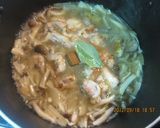 キノコと鶏モモ肉の豆乳スープ★作り方7写真