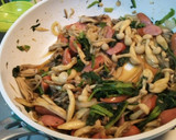 ほうれん草とウィンナの和風パスタ作り方5写真