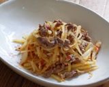 牛肉と新しょうがと細切り筍の炒め物作り方5写真