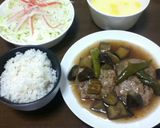 秋茄子の牡蠣ソースハンバーグ(卵不使用)作り方8写真