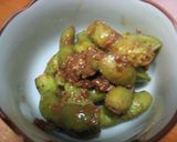 レンジおつまみ　枝豆　韓国風焼き肉たれ味作り方9写真