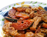 かぼちゃと豚のこく旨♪甘辛バター炒め作り方6写真