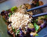 茄子とピーマンのソース胡麻和え作り方6写真