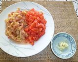桃の冷たいパスタ作り方2写真
