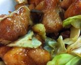 鶏肉とナスとキャベツのオイスター炒め作り方5写真