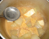 素朴な味☆冬瓜と厚揚げの酒粕味噌煮作り方5写真