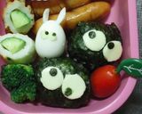 キャラ弁おにぎり14…まっくろくろすけ作り方4写真