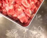 すき焼き風牛肉としめじの卵とじ。作り方4写真