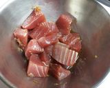 漬けまぐろとアボカドとろろの丼作り方1写真