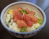 漬けまぐろとアボカドとろろの丼作り方7写真