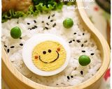 ゆで卵deニコニコ♪スマイルキャラ弁作り方3写真