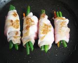カラフル野菜とチーズの豚ソース巻き作り方4写真