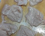 ムネ肉で♪チキンのバジルチーズソテー作り方1写真