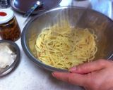 簡単混ぜるだけ☆なめたけ＆ツナのパスタ♫作り方3写真