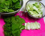 ＊しろな(小松菜）と厚揚げの旨煮＊作り方1写真