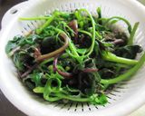 シャキシャキ☆つるむらさきの麺つゆ浸し作り方1写真