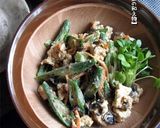 噛むご飯。【オクラと海苔の胡麻よごし】作り方2写真
