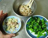 噛むご飯。【納豆・小松菜・茗荷和え】作り方3写真