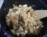 お店の味!きのこと海老のチーズリゾット作り方4写真
