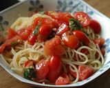 ミニトマトの冷製パスタ作り方4写真