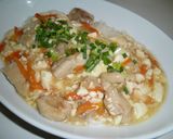 鶏ももと豆腐のあんかけソーメン作り方7写真